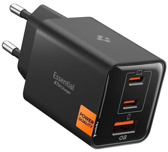 Spigen Essential 47W Vegglader - Svart