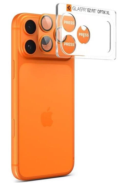 Spigen Glass.tR Optik Pro XL EZ Fit (iPhone 17 Pro) - Oransje