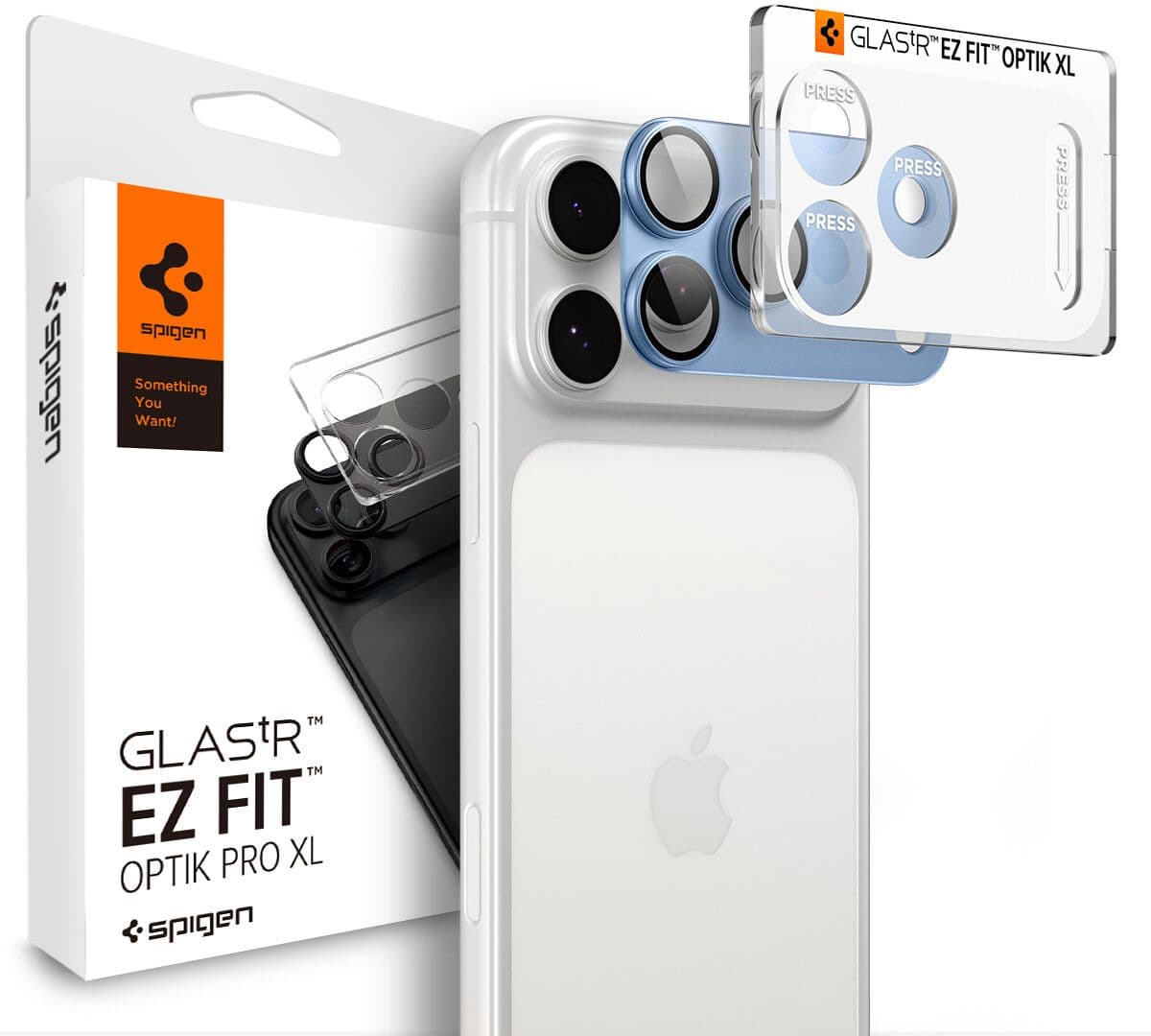 Spigen Glas.tR Optik Pro XL EZ Fit (iPhone 18 Pro Max) - Blå