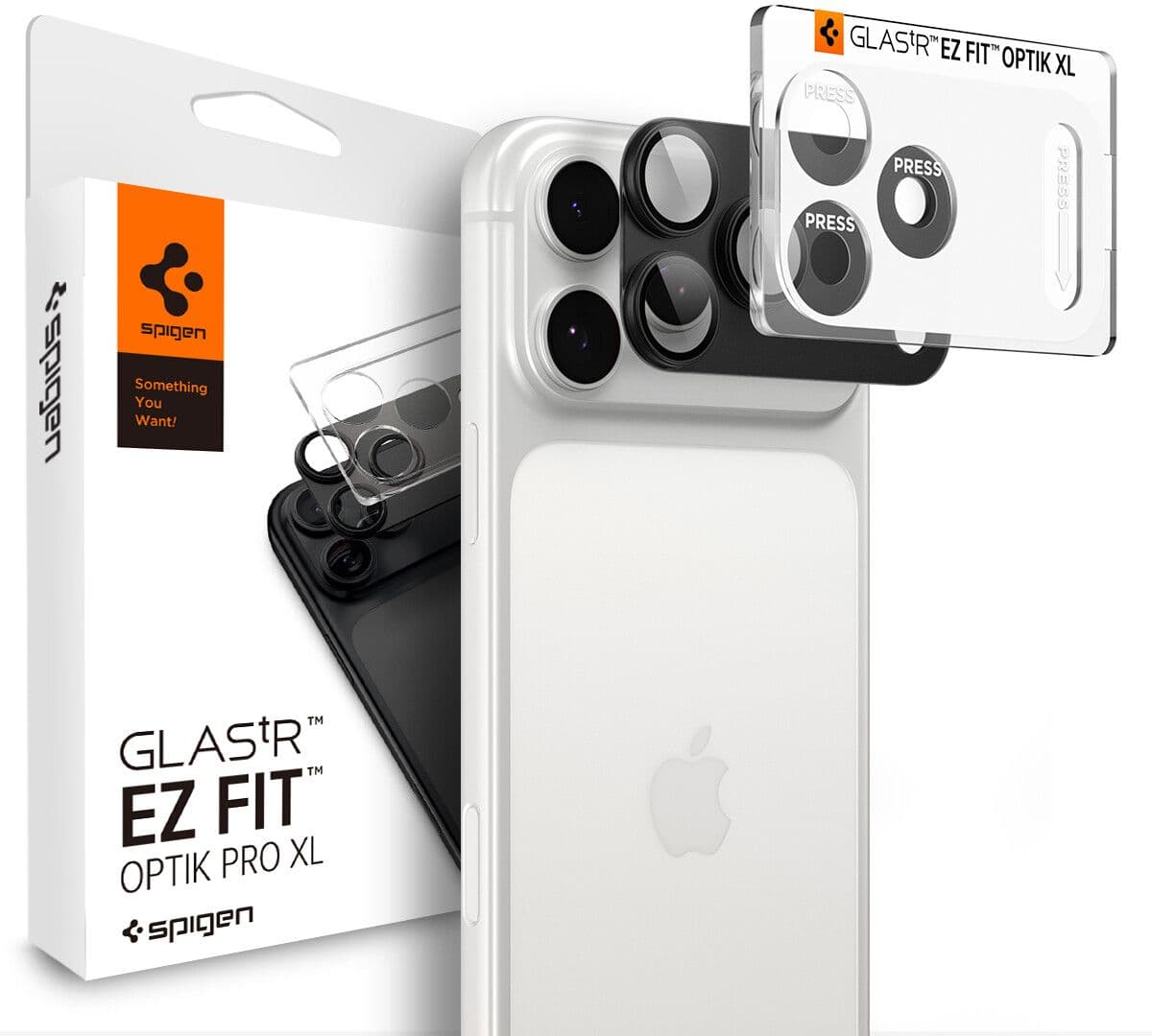 Spigen Glas.tR Optik Pro XL EZ Fit (iPhone 18 Pro Max) - Grå