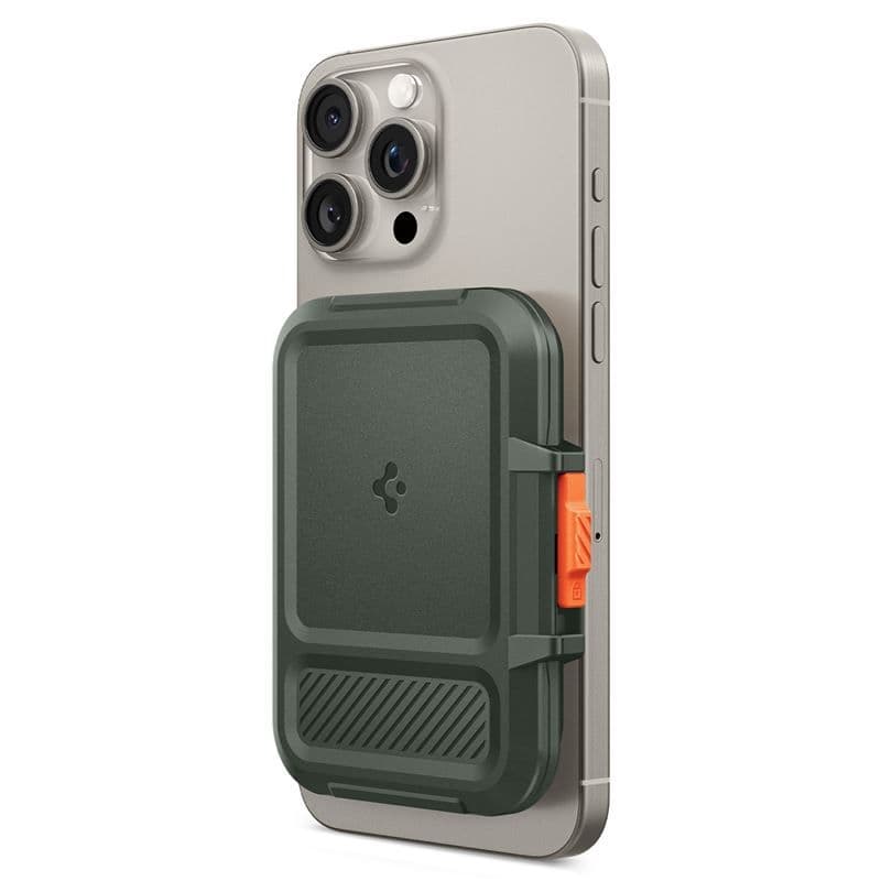 Spigen Lock Fit lommebok MagFit - Grønn