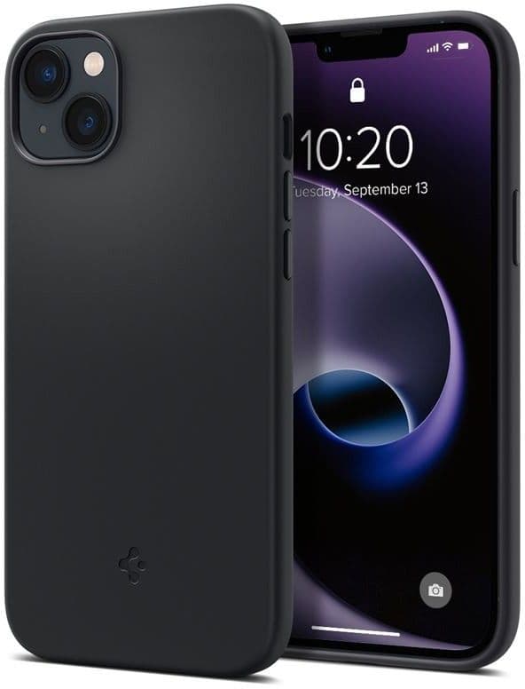 Spigen Silicone Fit MagFit (iPhone 14 Plus) - Svart