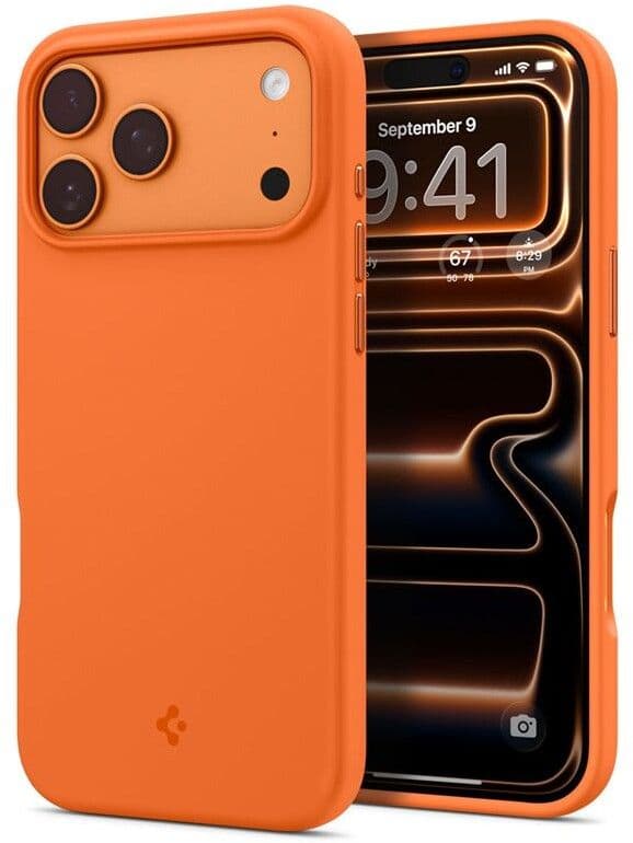 Spigen Silicone Fit MagFit (iPhone 17 Pro Max) - Oransje