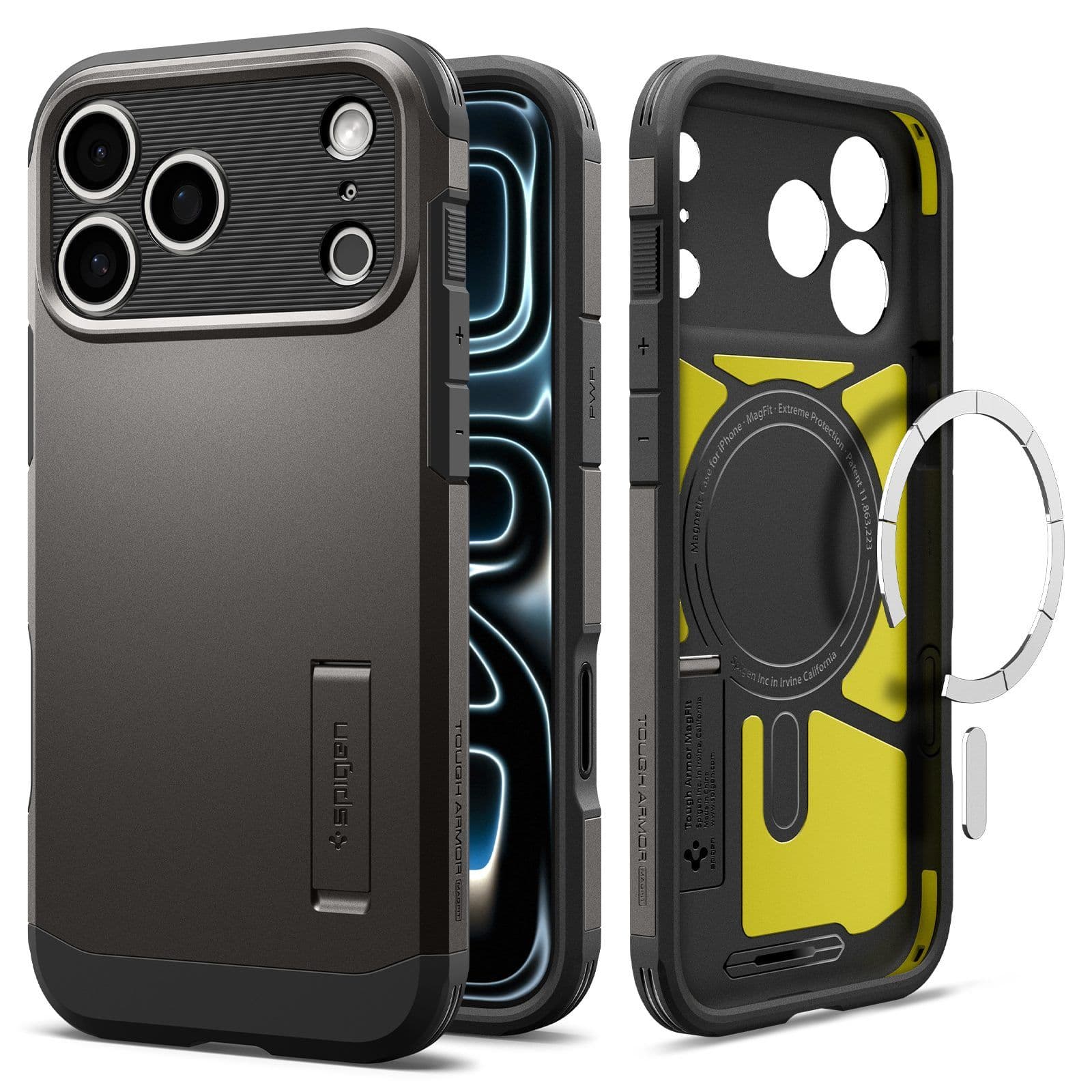 Spigen Tough Armor T MagFit (iPhone 17 Pro/18 Pro) - Grå