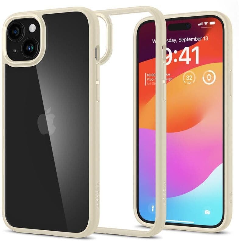 Spigen Ultra Hybrid (iPhone 15 Plus) - Transparent/Beige