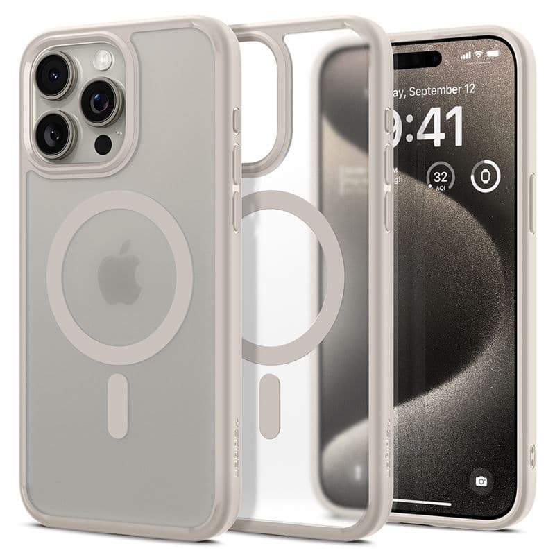 Spigen Ultra Hybrid MagFit (iPhone 15 Pro) - Beige