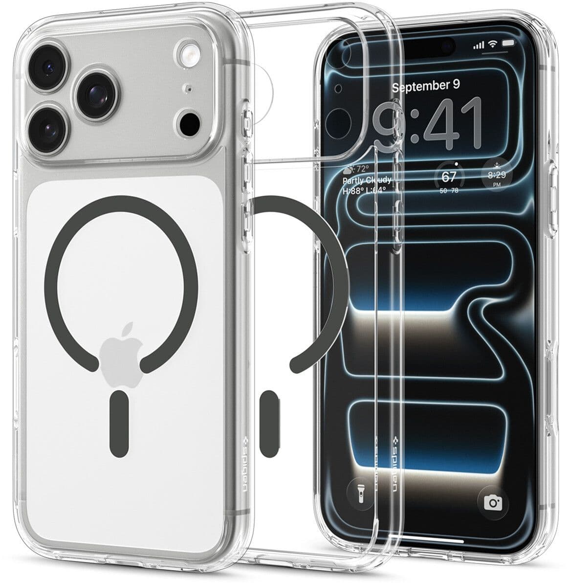 Spigen Ultra Hybrid MagFit (iPhone 17 Pro/18 Pro) - Transparent/grå