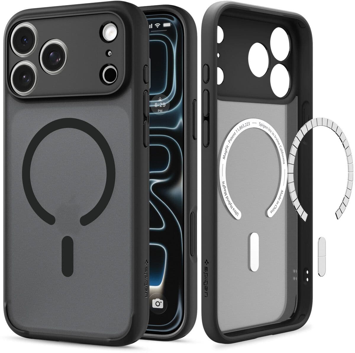 Spigen Ultra Hybrid Matte MagFit (iPhone 17 Pro/18 Pro) - Svart