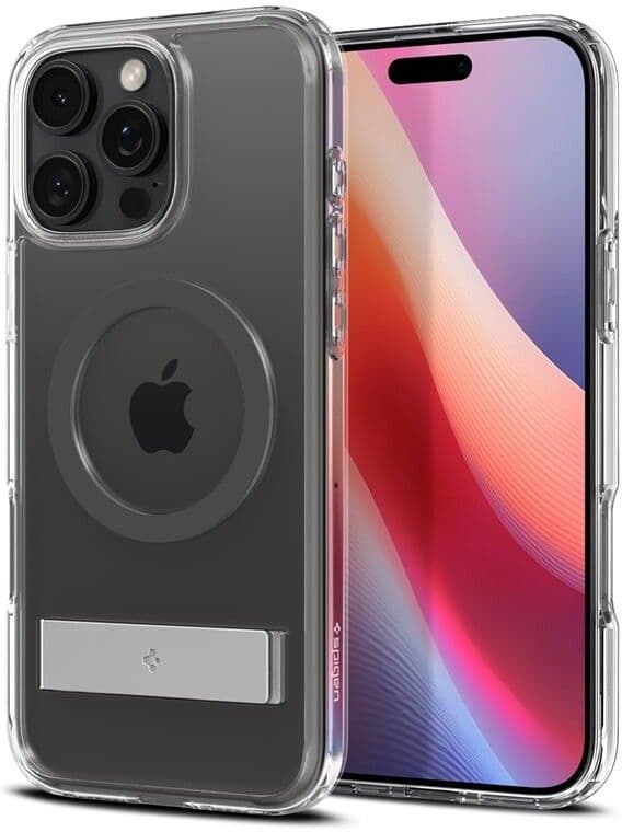 Spigen Ultra Hybrid S MagFit (iPhone 16 Pro) - Transparent/Grå