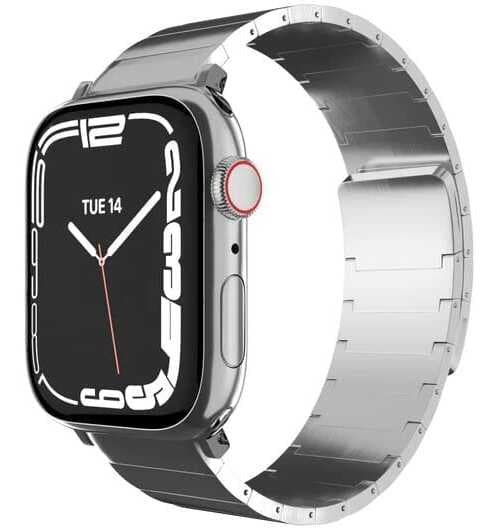 SwitchEasy Maestro M Stainless Steel Watch Loop (Apple Watch 42/41/40/38mm) - Sølv