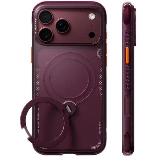 Torras Ostand Q3 Air (iPhone 17 Pro/18 Pro) - Vinröd