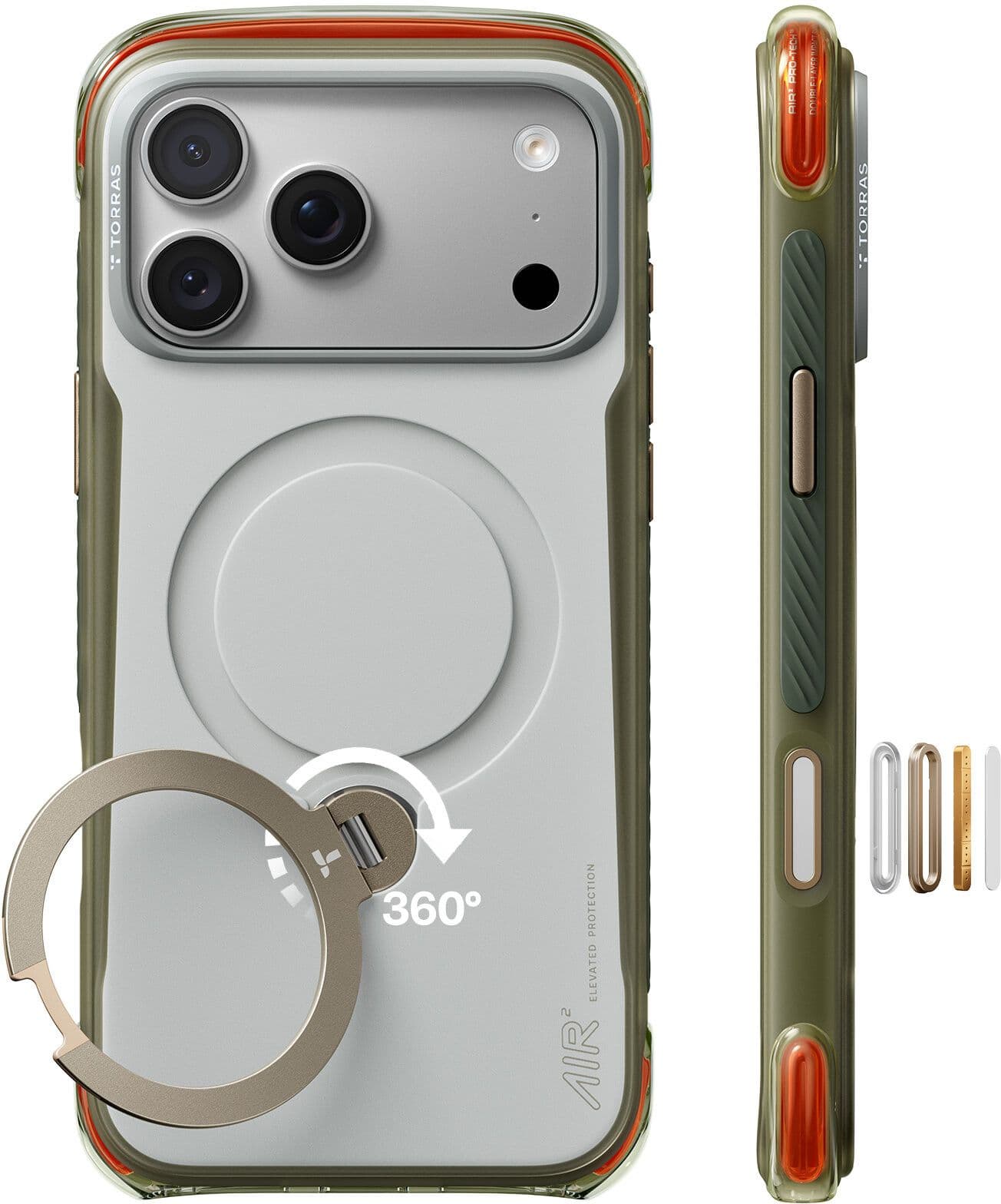 Torras Ostand Q3 Air Pro (iPhone 17 Pro Max/18 Pro Max) - Grön