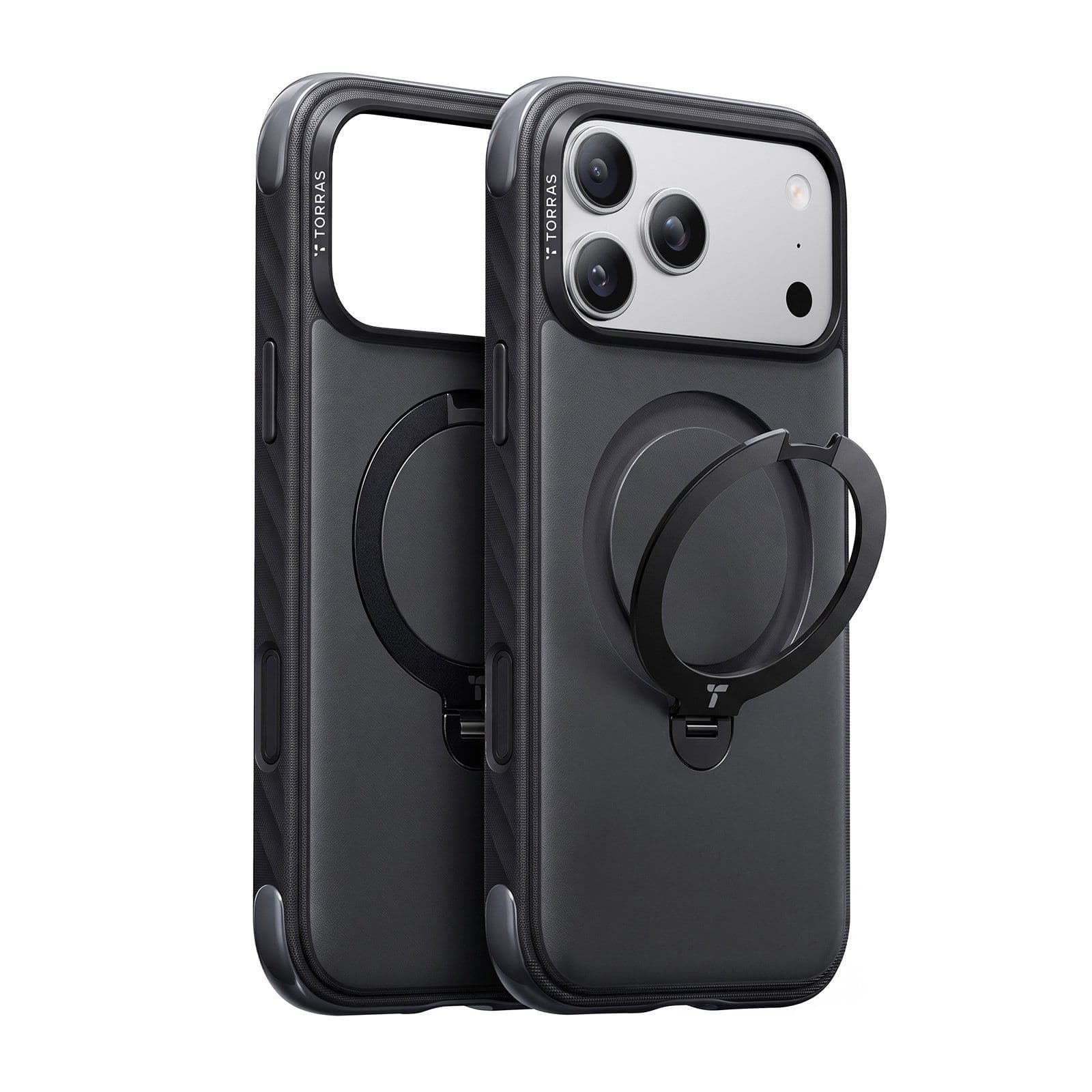 Torras Ostand Q3 Rugged (iPhone 17 Pro/18 Pro) - Svart
