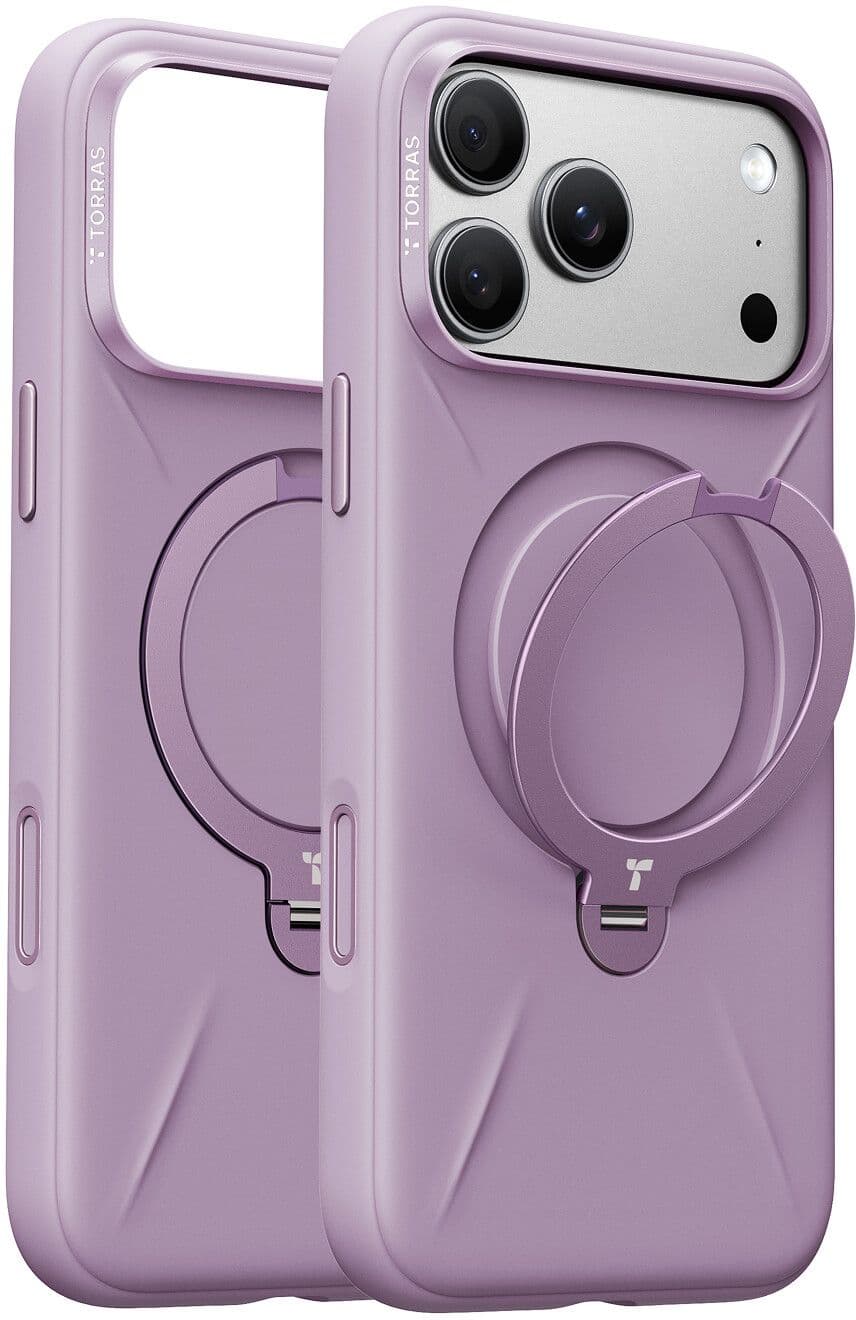 Torras Ostand Q3 Silicone (iPhone 17 Pro/18 Pro) - Lila