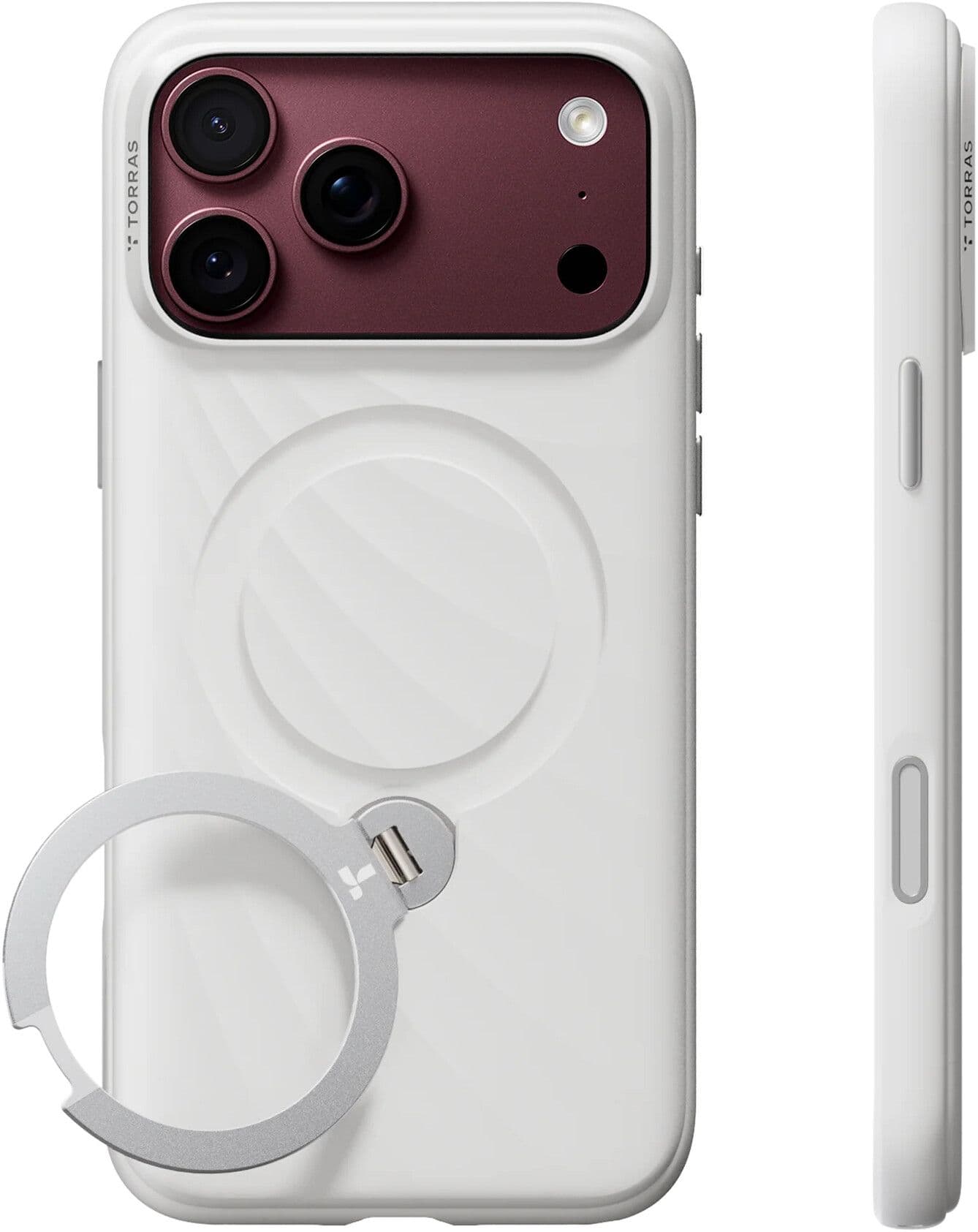 Torras Ostand Q3 Silicone (iPhone 17 Pro/18 Pro) - Vit