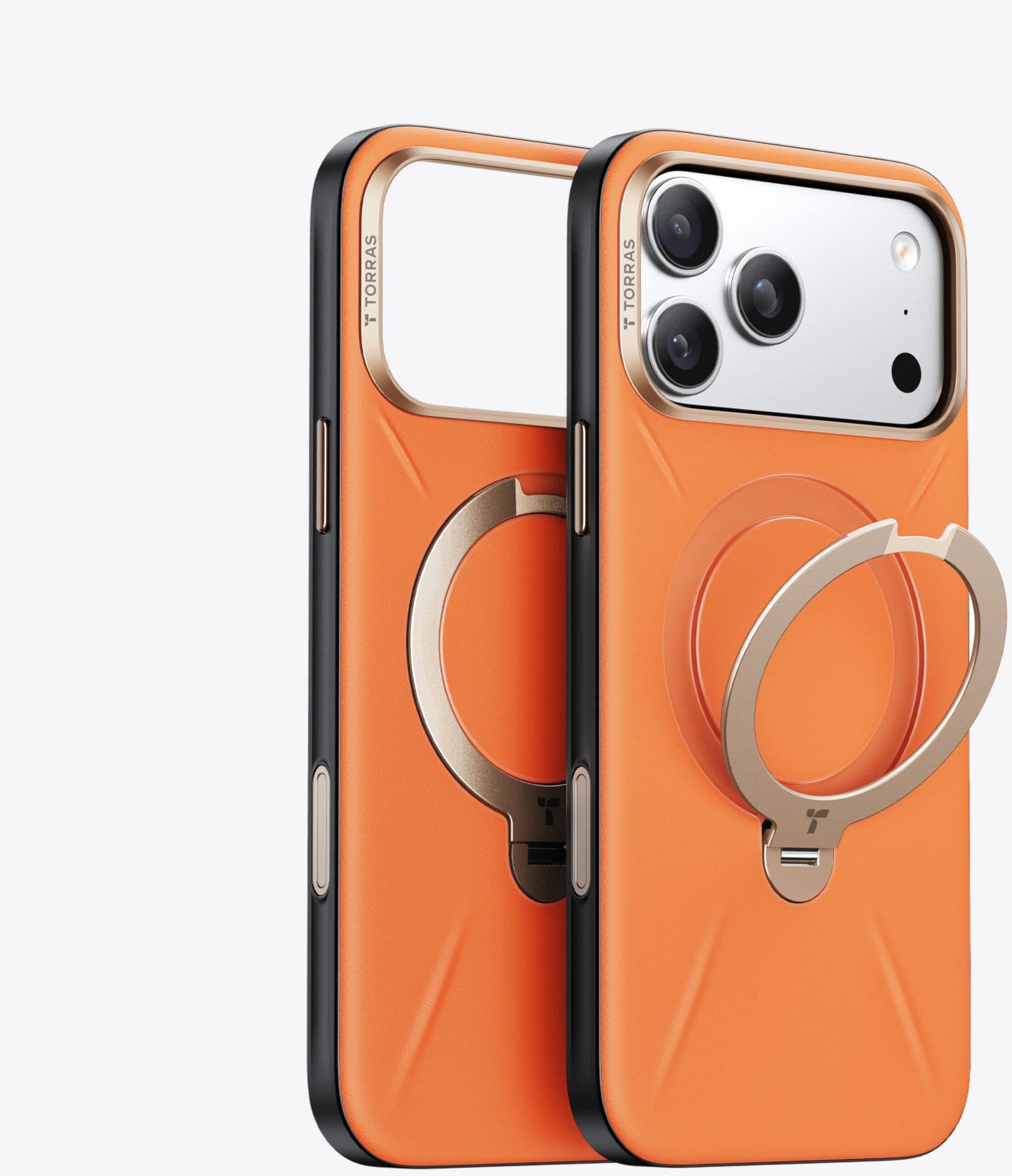 Torras Ostand Q3 VegSkin (iPhone 17 Pro Max/18 Pro Max) - Orange