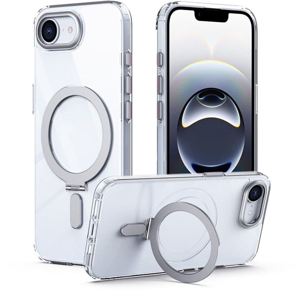 Trolsk Mobildeksel med MagSafe og Stativ (iPhone 17e/16e) - Transparent