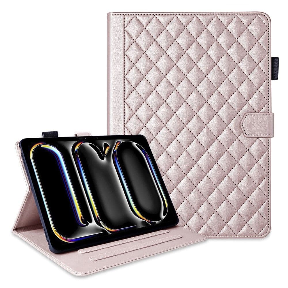 Trolsk Lommebokdeksel Romb med Apple Pencil-plass (iPad Pro 13 (2024-2025)) - Rosa