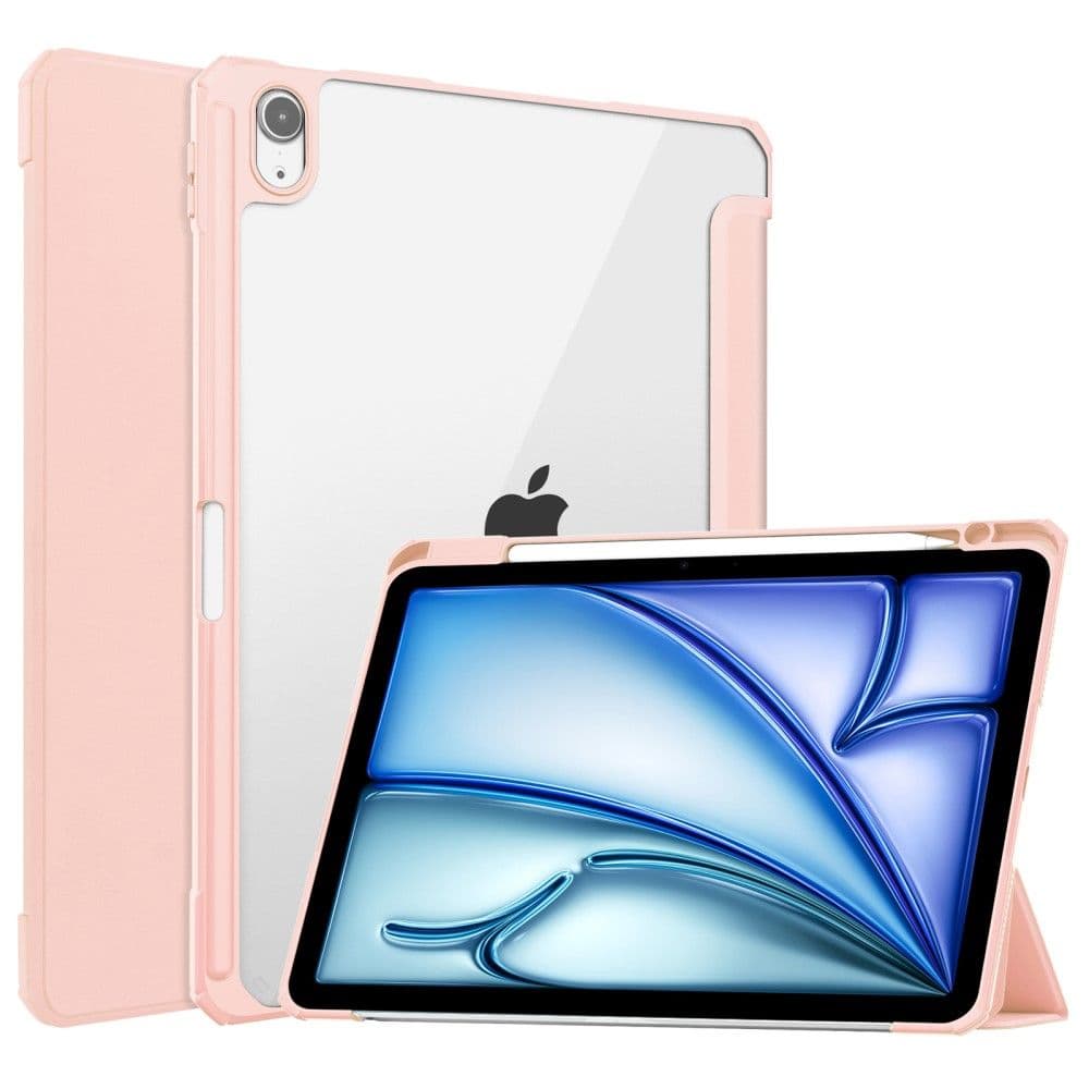 Trolsk Deksel med Stativfunksjon og Apple Pencil-plass (iPad Air 11 (2024-2026)) - Rosa