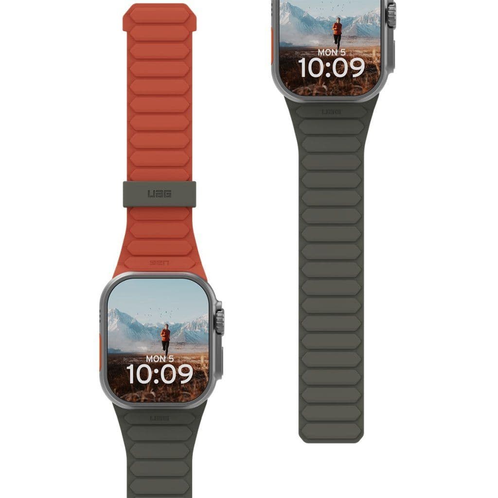 UAG Pathfinder-rem (Apple Watch 49/46/45/44/42 mm) - Oransje/Grønn