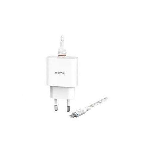 Unisynk 20W slank lader + USB-C til Lightning-kabel