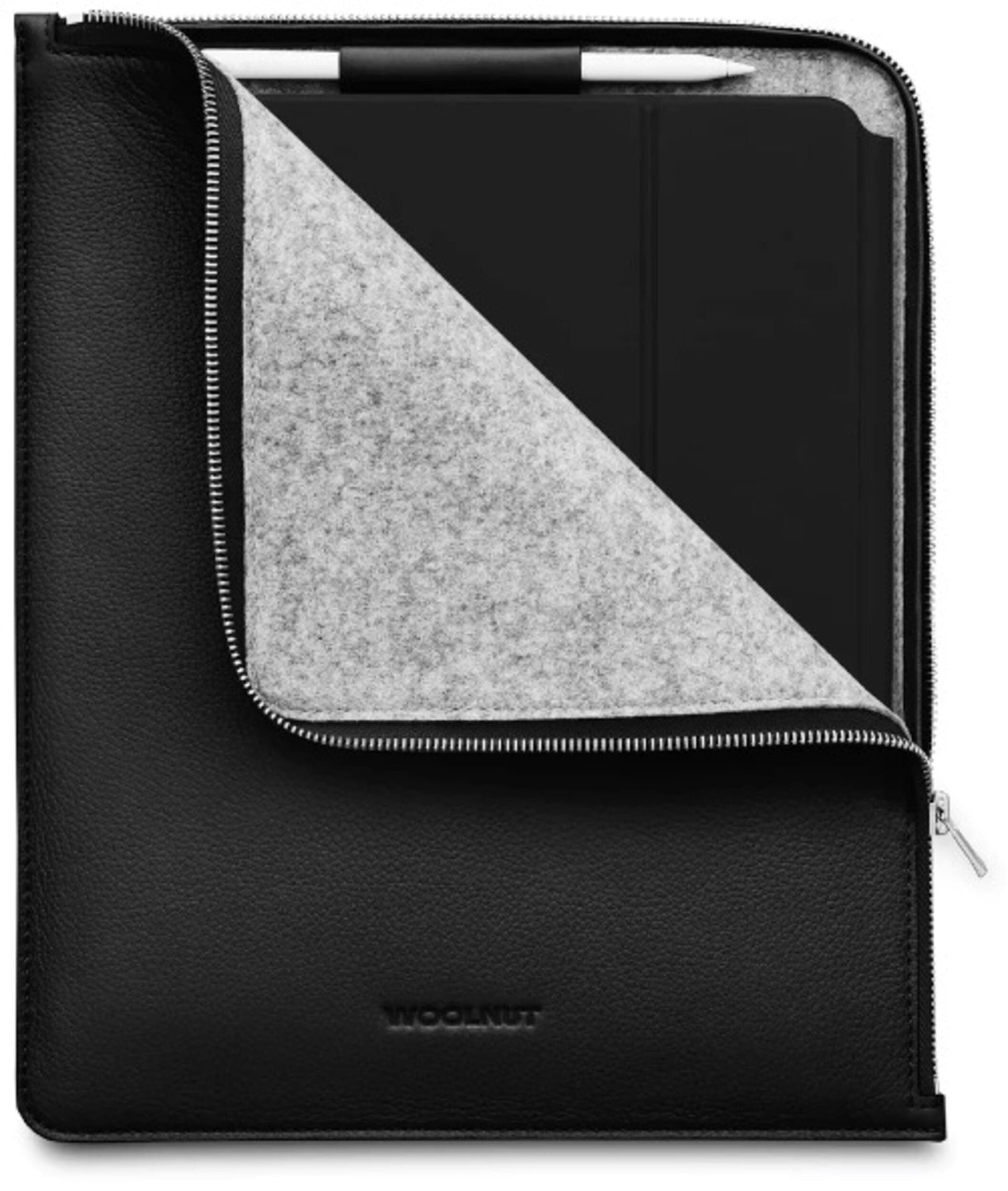 Woolnut Leather Folio (iPad Pro 12,9/Pro 13/Air 13) - Svart