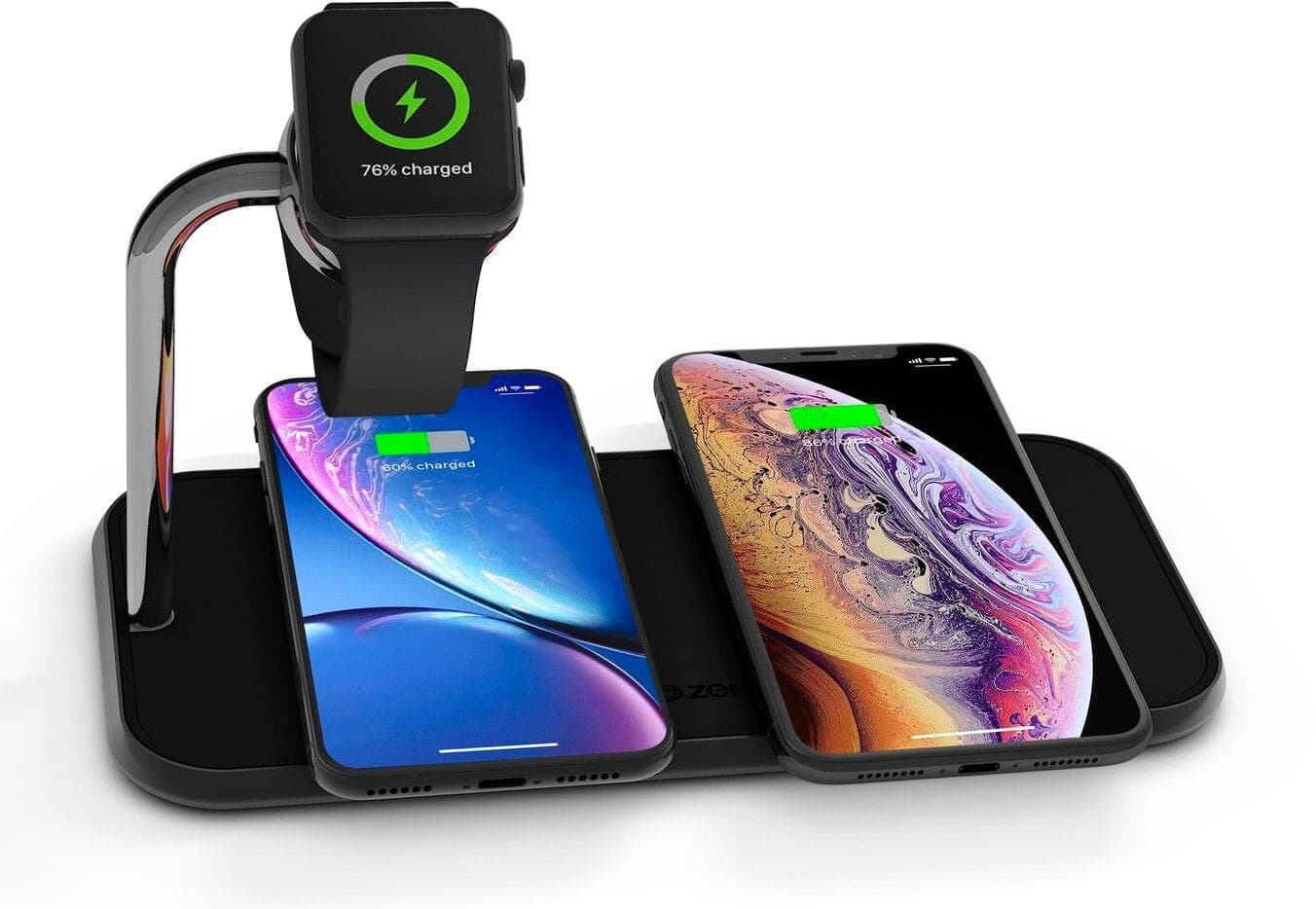 Zens Dual + Watch Charger Aluminium Wireless - Svart
