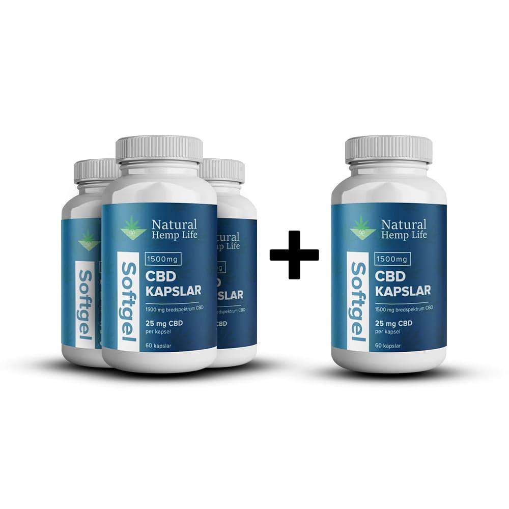 4 för 3: 1500 mg CBD Kapslar