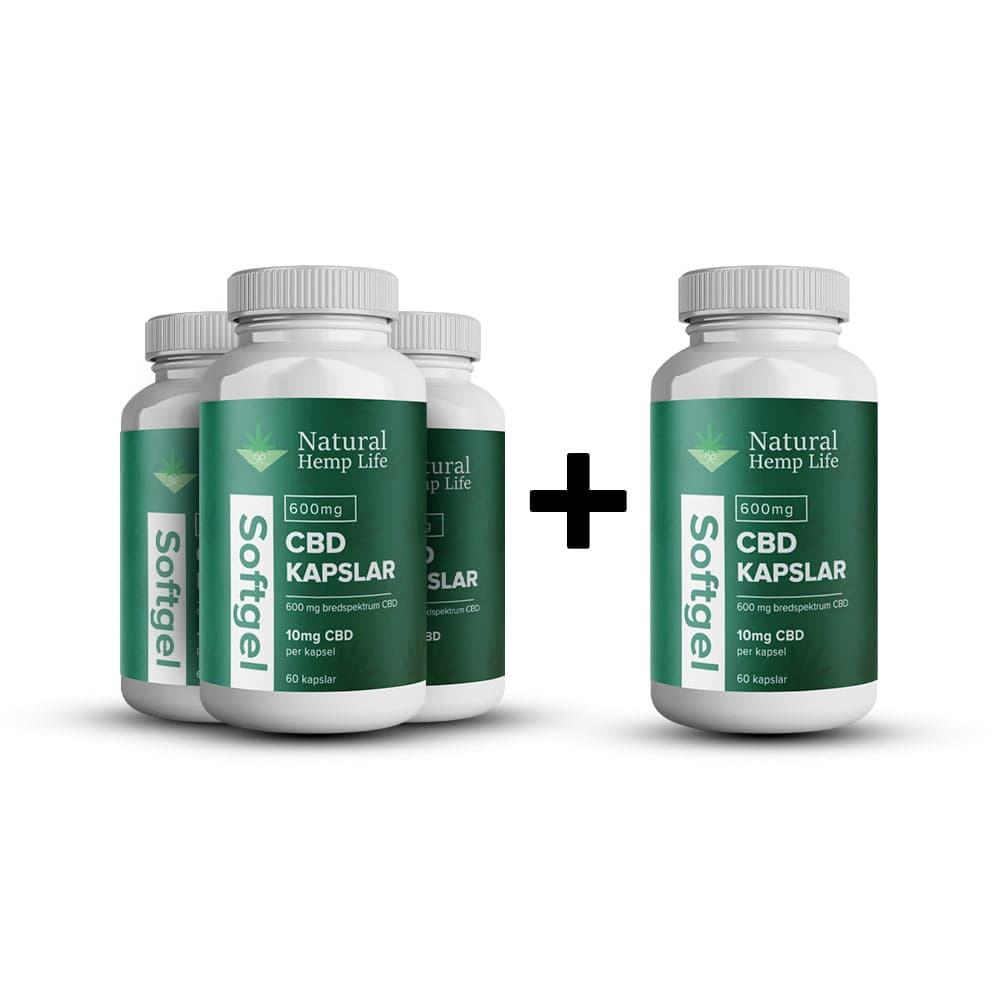 4 för 3: 600 mg CBD Kapslar