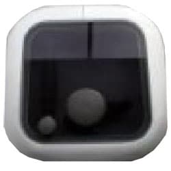 Dekksluke i aluminium, kvadratisk - 355x335 mm - 261x261 mm