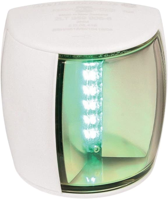 Hella NaviLED Pro BSH lanterner m/UHD hvit - Styrbord - 2 nm