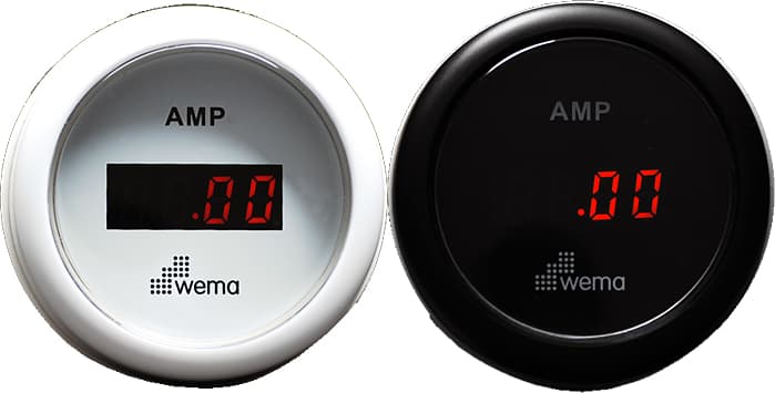 Wema Amperemeter Digital 150 A - hvit