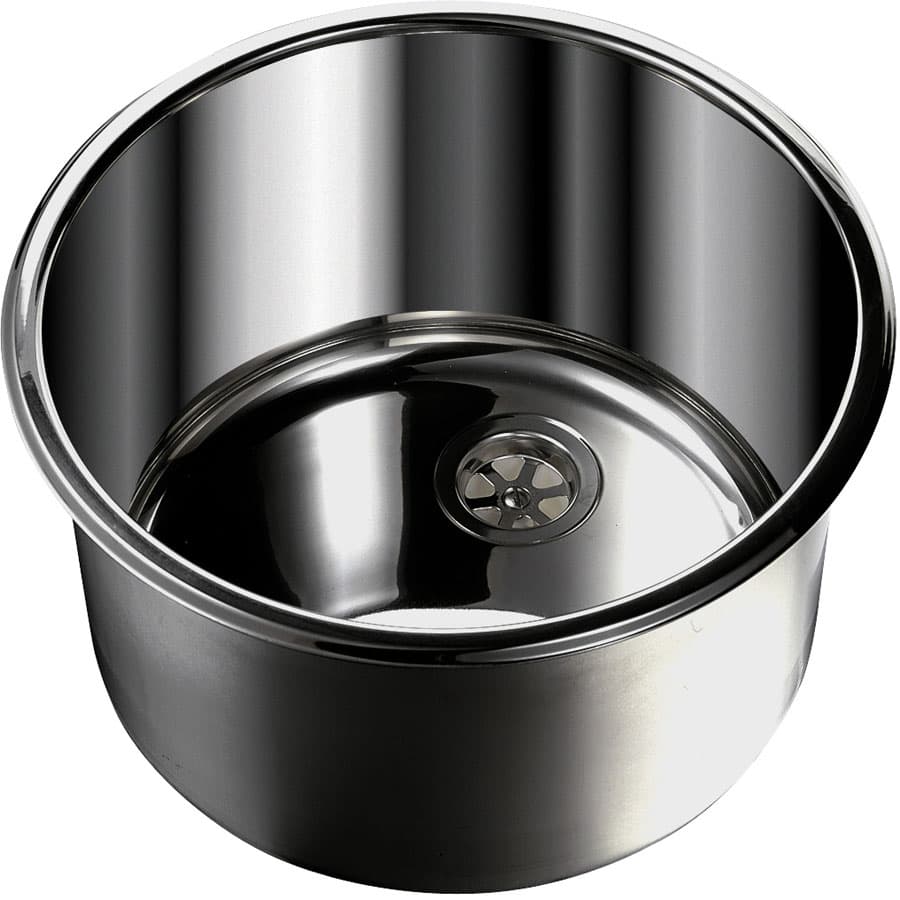 Stålvask rund - 385 mm - 360 mm - 150 mm