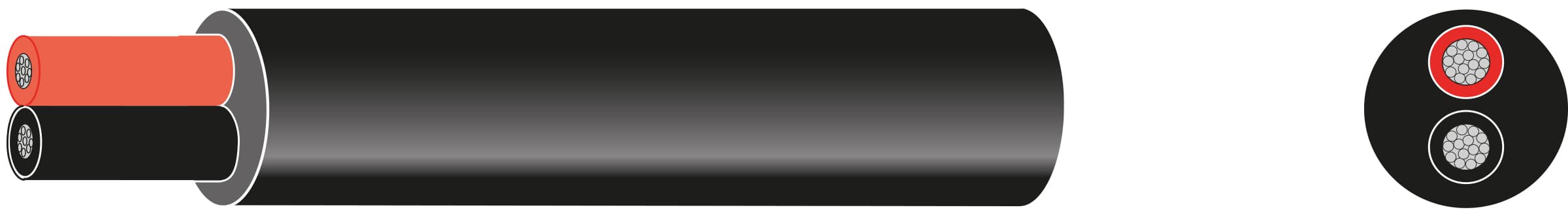 Fortinnet kabel rund 2x1,5 mm2 30/100 m - 100 m