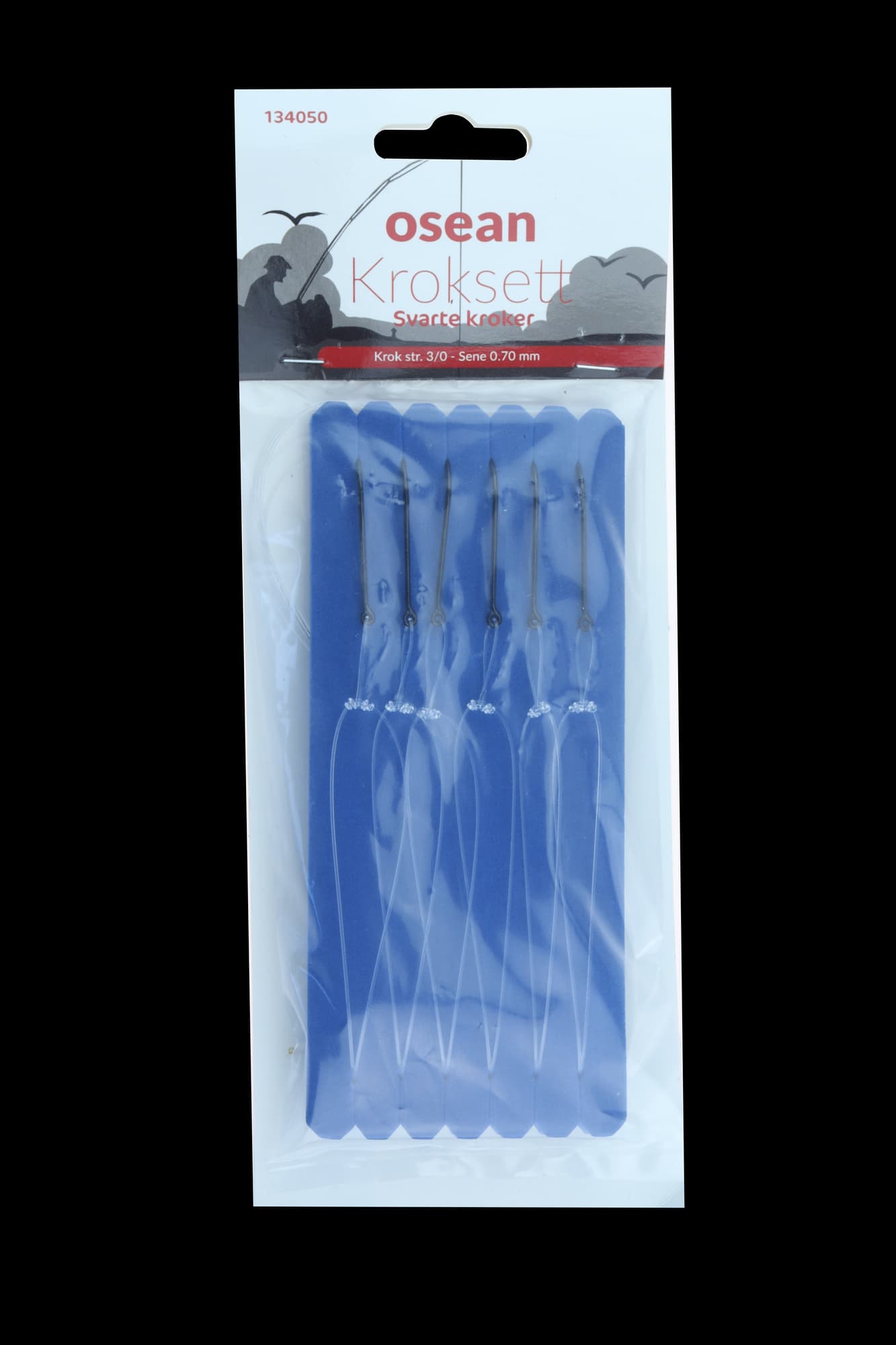 Osean Sorte kroker - Kroksett - 5 stk - 5/0