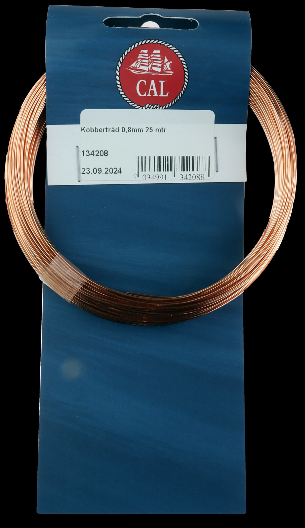 Kobbertråd - 25m - Kobber - Kveil - 0,8mm