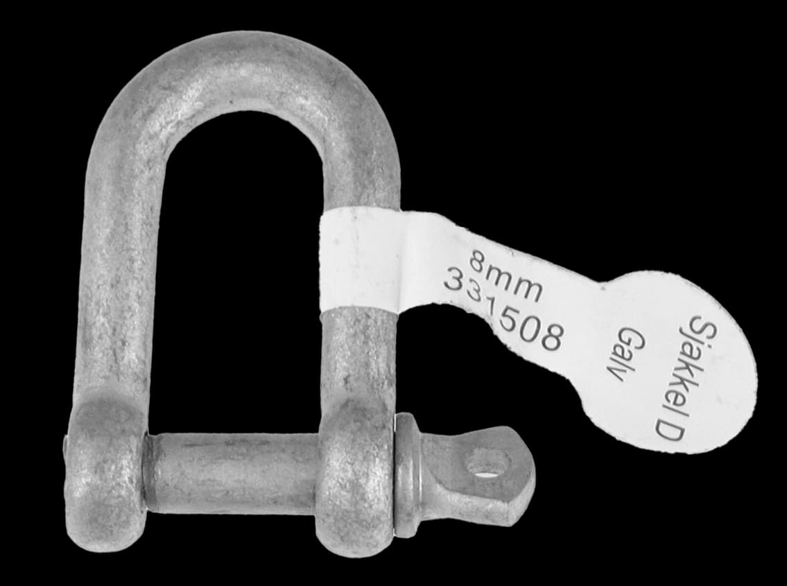 CAL Sjakkel D - Galvanisert - 5/16" - 8 mm