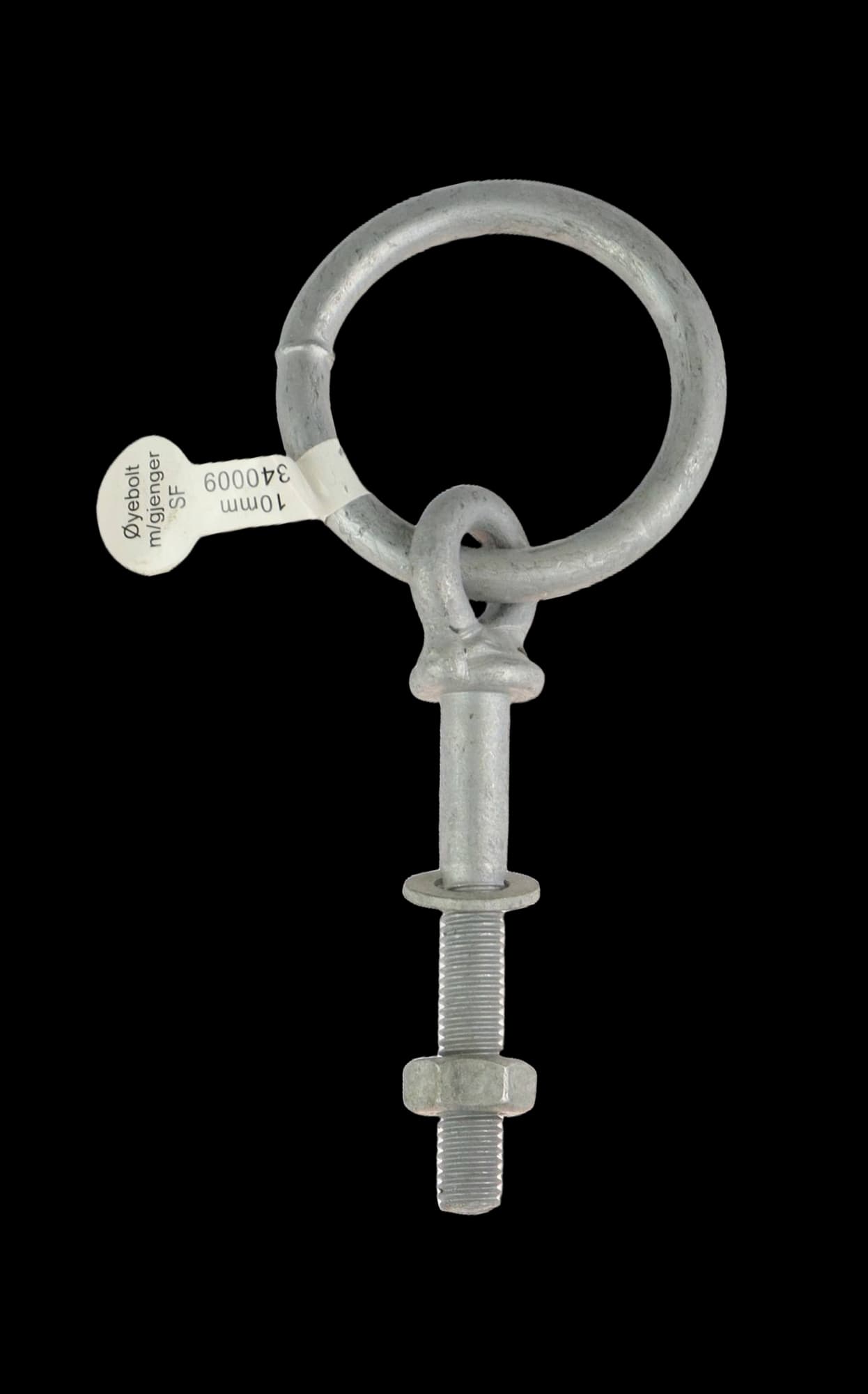 CAL Båtring m/ løs ring - Galvanisert stål - 10x75 mm