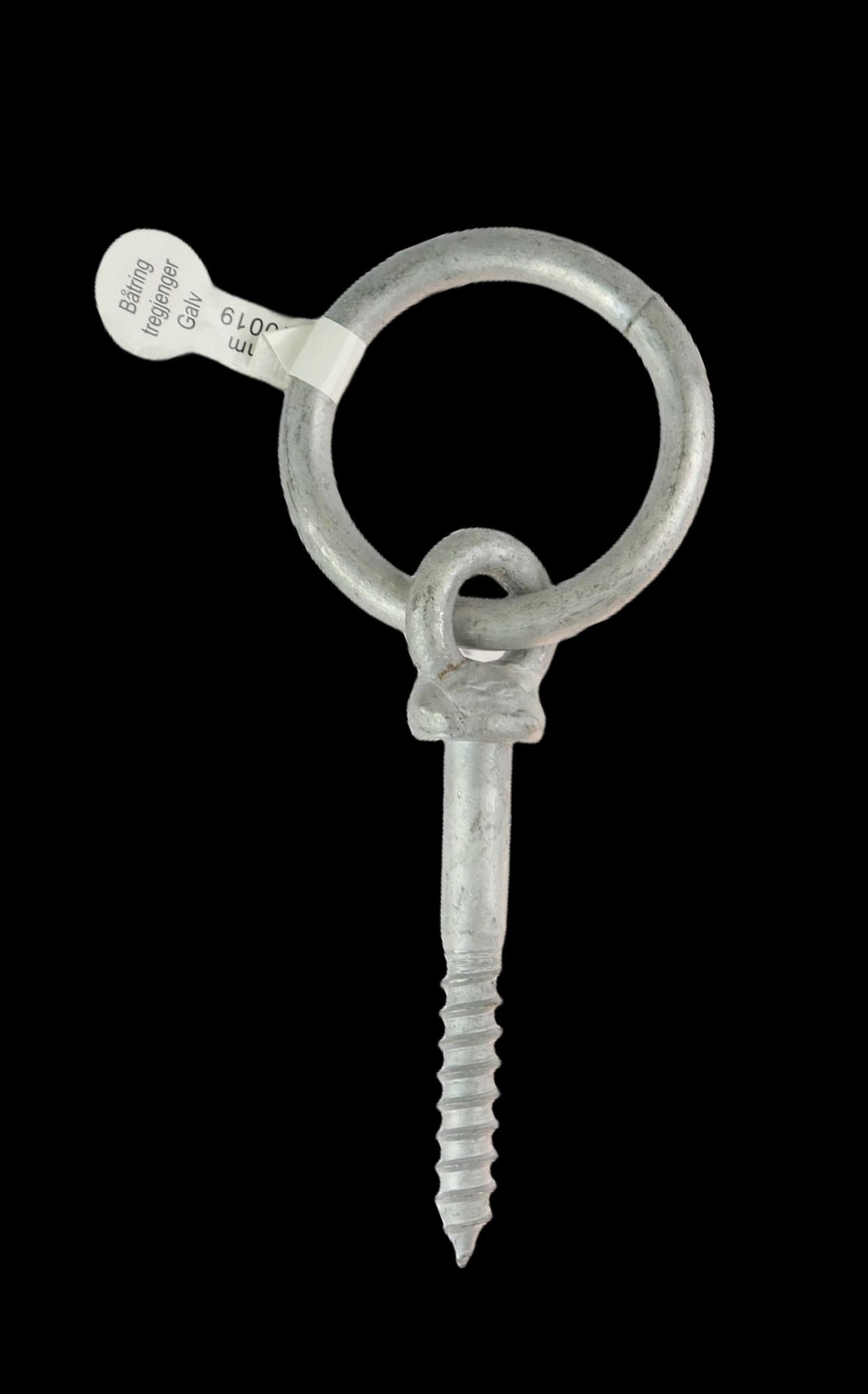 CAL Båtring m/ løs ring og tregjenger - Galvanisert stål - 10x75 mm