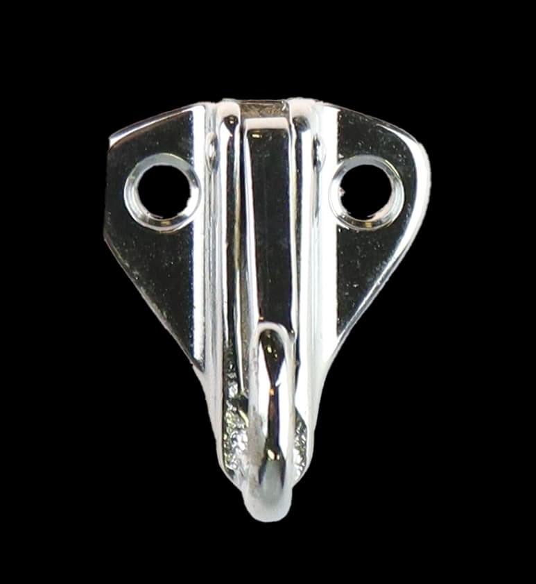 CAL Fenderfeste m/ clips - Liten - Forkrommet messing
