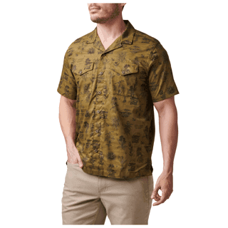 5.11 Tactical Vay-Camo Short Sleeve Shirt (Color: Field Green, Size: Medium)