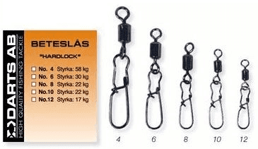 Darts Lure Locks with Swivel "Hardlock" (Size & Amount: #12 8pcs)