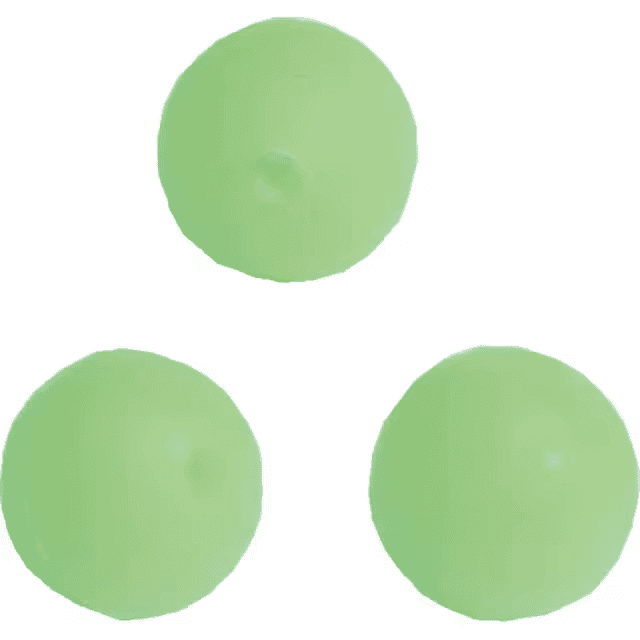 Adexa Hard Glow Beads 3mm 20 Pack (Color: Glow Green)