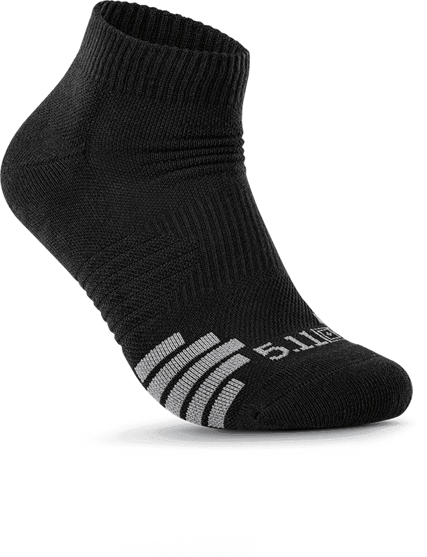 5.11 Tactical PT-R Plus Ankle Sock (3-Pack) (Color: Heather Gray, Size: Large (44.5+))