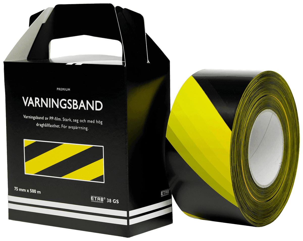 Varningsband/Avspärrningsband 500m (Color: Yellow/Black)