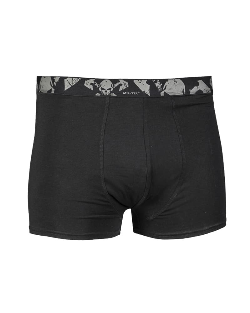 Mil-Tec Skull Boxer 2pcs (Color: Black, Size: Large)