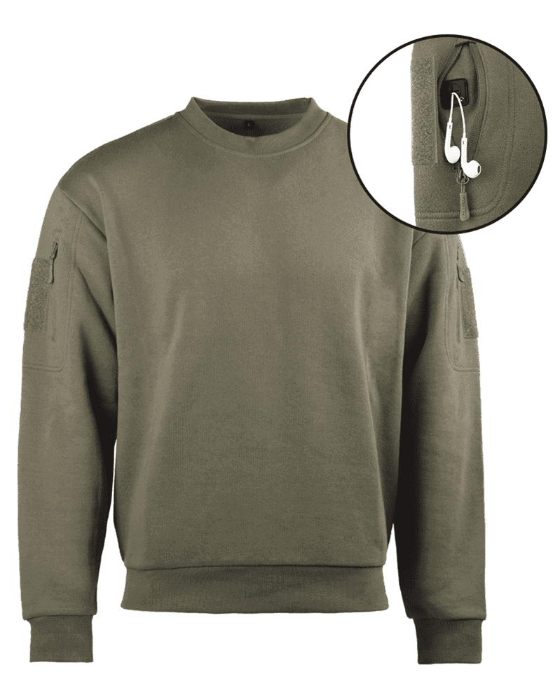 Mil-Tec Tactical Sweatshirt (Color: Ranger Green, Size: 2XL)