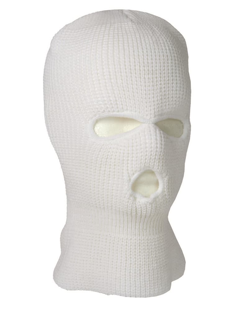 Mil-Tec Balaclava 3-hole Acryl - White
