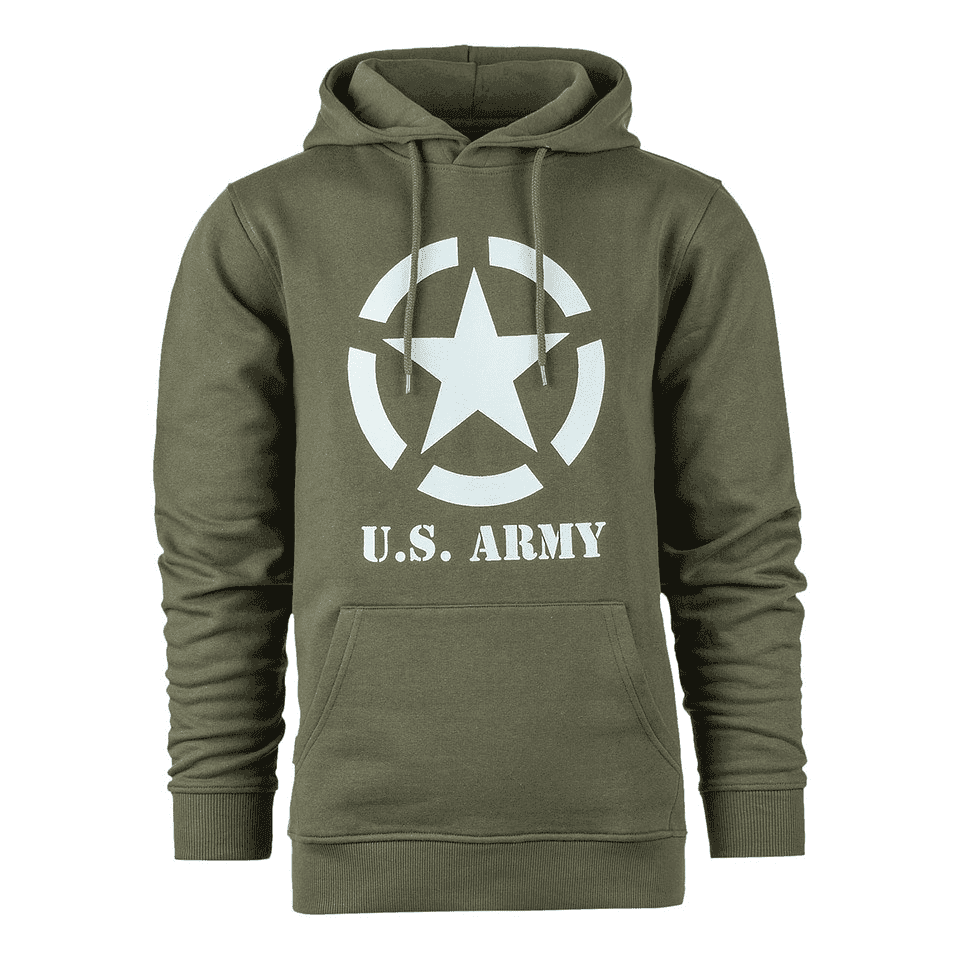 Fostex Hoodie Allied Star (Color: Olive, Size: 2XL)