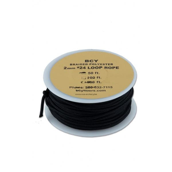 BCY D-Loop Rope #24 2.0mm - 50ft (Color: Black)